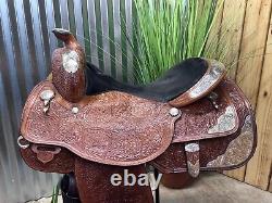 16 CIRCLE Y Western EQUITATION Show Saddle w Silver Semi Bar Exc Cond