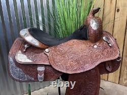 16 CIRCLE Y Western EQUITATION Show Saddle w Silver Semi Bar Exc Cond