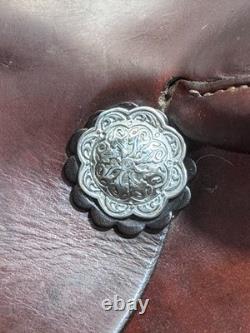 16 COLORADO SADDLERY Western Ranch Saddle J. Watt Conchos SUPER NICE