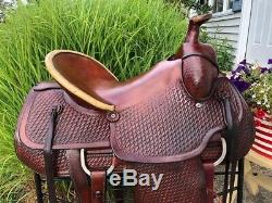 16 CONGRESS LEATHER Western Ranch Horse Roping / Cowboy Saddle