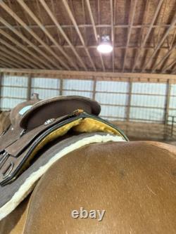16 Chocolate Western Roughout Saddle