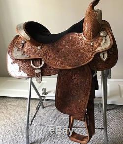 16 Circle Y Equitation Show Saddle. Lots Of Silver! STUNNING