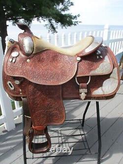 16'' Circle Y Equitation Western Saddle Sqh Bars Show Saddle 38lbs