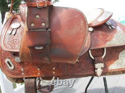 16'' Circle Y Equitation Western Saddle Sqh Bars Show Saddle 38lbs