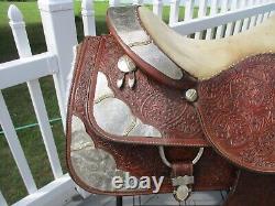 16'' Circle Y Equitation Western Saddle Sqh Bars Show Saddle 38lbs