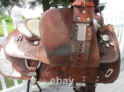 16'' Circle Y Equitation Western Saddle Sqh Bars Show Saddle 38lbs