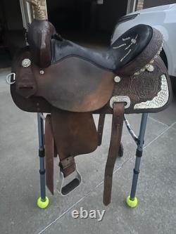 16 Circle Y High Horse, Barrel Saddle, Brown, Leather