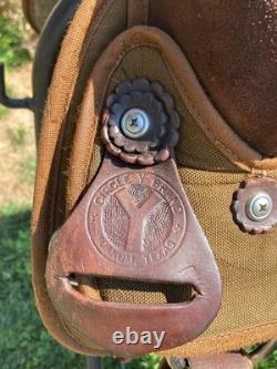 16 Circle Y Synthetic Cordura Lightweight Western Square Skirt Saddle- Brown