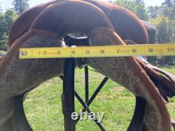16 Circle Y Synthetic Cordura Lightweight Western Square Skirt Saddle- Brown