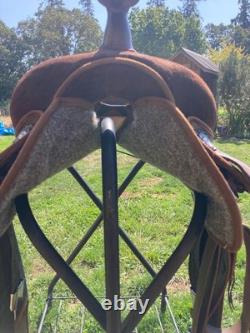 16 Circle Y Synthetic Cordura Lightweight Western Square Skirt Saddle- Brown