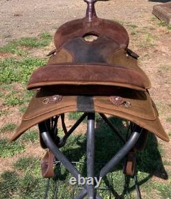 16 Circle Y Synthetic Cordura Lightweight Western Square Skirt Saddle- Brown
