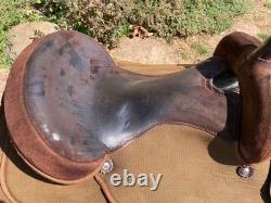 16 Circle Y Synthetic Cordura Lightweight Western Square Skirt Saddle- Brown