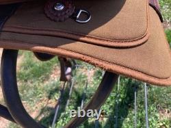 16 Circle Y Synthetic Cordura Lightweight Western Square Skirt Saddle- Brown