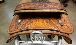 16 Custom Made Roping Saddle Seat Brown, Western Tack 050826EB (E)