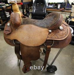 16 Custom Made Roping Saddle Seat Brown, Western Tack 050826EB (E)
