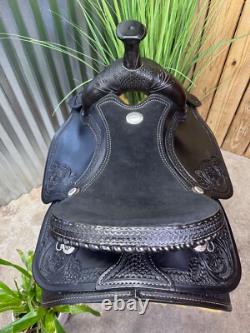 16 DAKOTA SADDLERY Black Western Roping Saddle 206HA? Used 2x