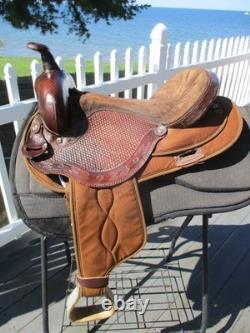 16'' DR J Western trail saddle Brown LEATHER/CORDURA USA