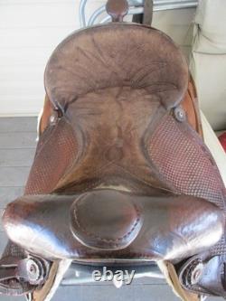 16'' DR J Western trail saddle Brown LEATHER/CORDURA USA