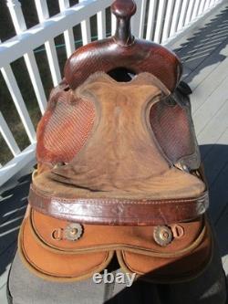 16'' DR J Western trail saddle Brown LEATHER/CORDURA USA