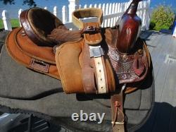 16'' DR J Western trail saddle Brown LEATHER/CORDURA USA