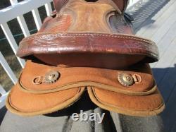 16'' DR J Western trail saddle Brown LEATHER/CORDURA USA