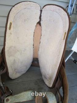 16'' DR J Western trail saddle Brown LEATHER/CORDURA USA