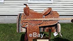 16'' Dale Chavez Rosebud Western Saddle w New Don Orrell Stirrups & Carrier Bag