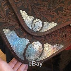 16 Dale Chavez Show Saddle Price Reduced! FQHB tooled leather & silver pkg