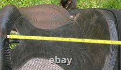 16 Dr J Synthetic Cordura and Leather Western Square Skirt Saddle- Black