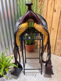 16 Eli Miller Buena Vista Western Gaited Trail Saddle Ex Condition