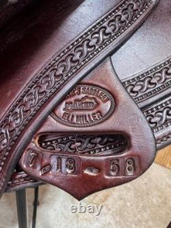 16 Eli Miller Buena Vista Western Gaited Trail Saddle Ex Condition