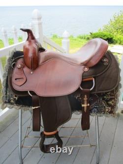 16'' FABTRON #7110 Western Roping saddle LEATHER/CORDURA USA