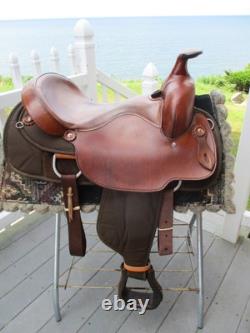 16'' FABTRON #7110 Western Roping saddle LEATHER/CORDURA USA