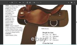 16'' FABTRON #7110 Western Roping saddle LEATHER/CORDURA USA