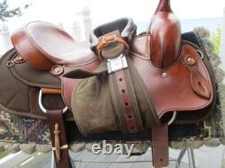16'' FABTRON #7110 Western Roping saddle LEATHER/CORDURA USA