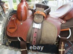 16'' FABTRON #7110 Western Roping saddle LEATHER/CORDURA USA