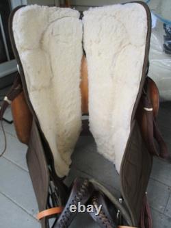 16'' FABTRON #7110 Western Roping saddle LEATHER/CORDURA USA