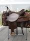 16'' Fqh Bars Brown Saddle King Tx Western Barrel Trail Saddle Leather/cordura
