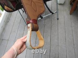 16'' FQH BARS Brown Saddle King TX Western Barrel Trail saddle LEATHER/CORDURA