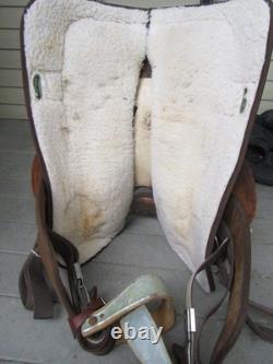 16'' FQH BARS Brown Saddle King TX Western Barrel Trail saddle LEATHER/CORDURA