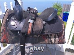 16'' FQH BARS FABTRON #7107 Western Trail saddle LEATHER/CORDURA USA