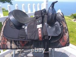 16'' FQH BARS FABTRON #7107 Western Trail saddle LEATHER/CORDURA USA