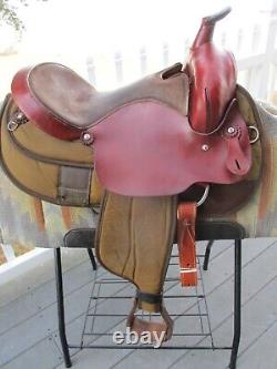 16'' Fabtron #7142 Brown Western gaited Trail saddle FQH BARS LEATHER /CORDURA