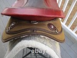 16'' Fabtron #7142 Brown Western gaited Trail saddle FQH BARS LEATHER /CORDURA