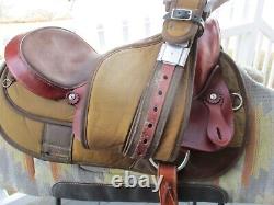 16'' Fabtron #7142 Brown Western gaited Trail saddle FQH BARS LEATHER /CORDURA