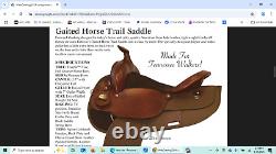 16'' Fabtron #7142 Brown Western gaited Trail saddle FQH BARS LEATHER /CORDURA