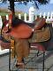 16'' Fabtron #7208 Brown Western Trail Saddle Sqh Bars Leather /cordura