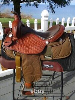 16'' Fabtron #7208 Brown Western Trail saddle SQH BARS LEATHER /CORDURA