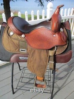 16'' Fabtron #7208 Brown Western Trail saddle SQH BARS LEATHER /CORDURA