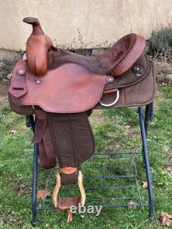 16 Fabtron Saddle 7110 Synthetic Cordura and Leather Trail Roper Western Saddle